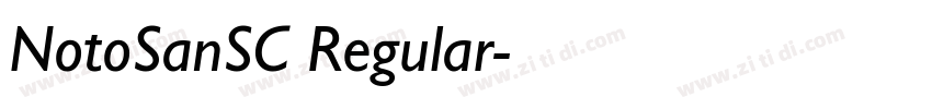 NotoSanSC Regular字体转换